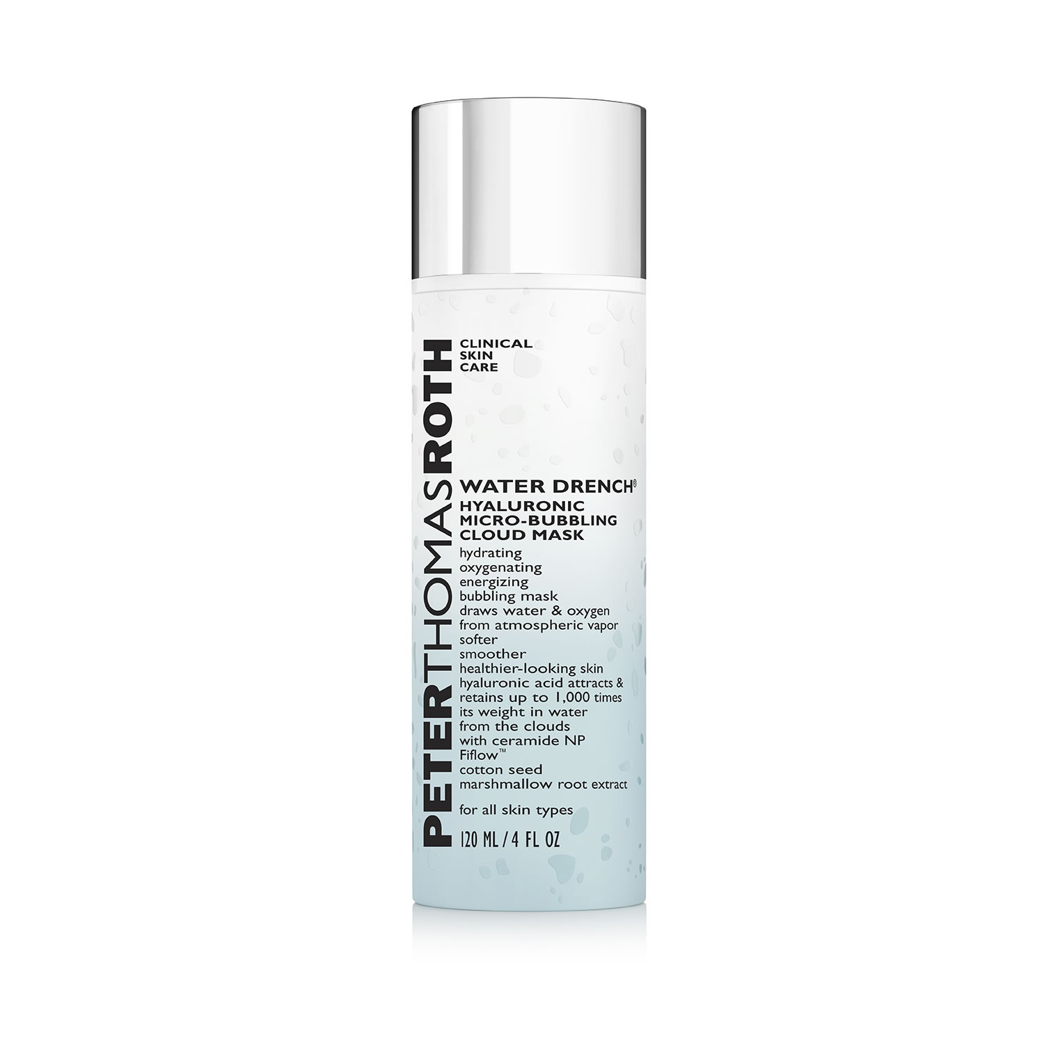 Peter Thomas Roth Water Drench Hyaluronic Micro-Bubbling Cloud Mask (120 ml / 4.0 fl oz)