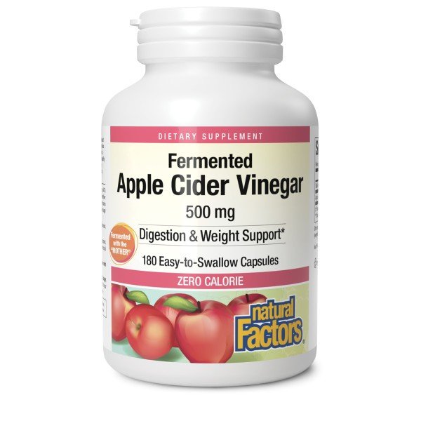 Natural Factors Apple Cider Vinegar 500 mg 180 Capsule