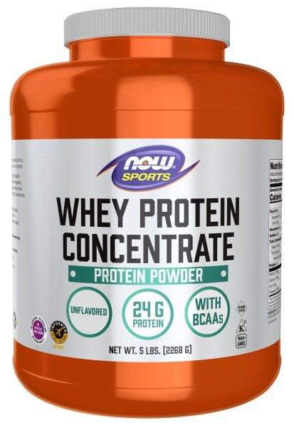 Now Foods Whey Protein Concentrate, Unflavored 5 lbs Powder