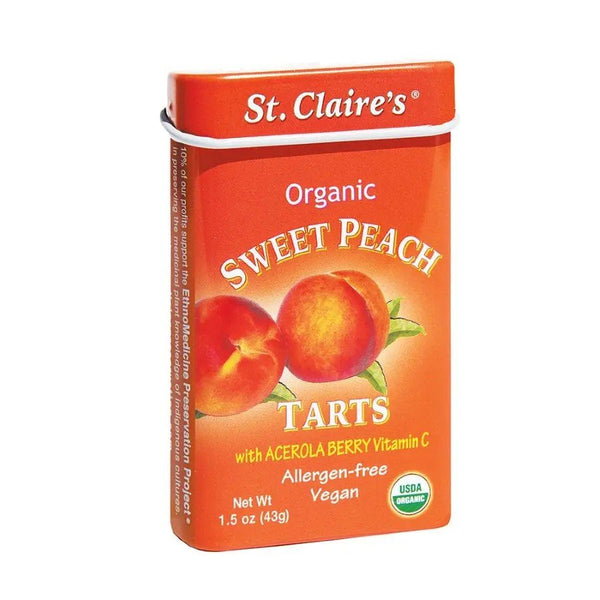 St.Claires Organics Sweet Peach Fruit Tarts 1.5 oz. Tin