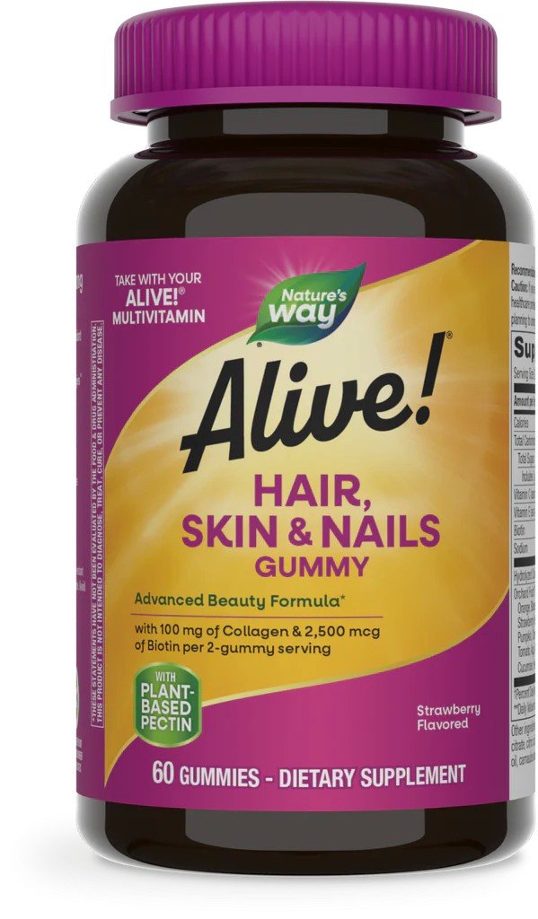 Nature's Way Alive! Hair, Skin & Nails Gummies 60 Gummy