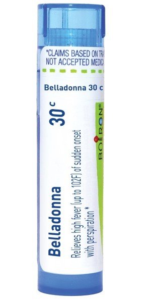 Boiron Belladonna 30C Homeopathic Single Medicine For Cough, Cold & Flu 80 Pellet