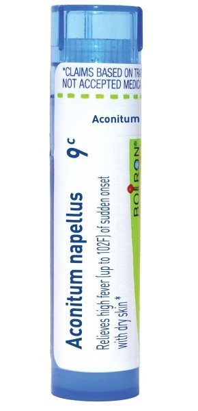 Boiron Aconitum Napellus 9C Homeopathic Single Medicine For Cough, Cold & Flu 80 Pellet