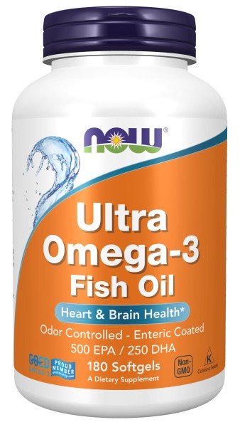 Now Foods Ultra Omega-3, 500 EPA/250 DHA 180 Softgel